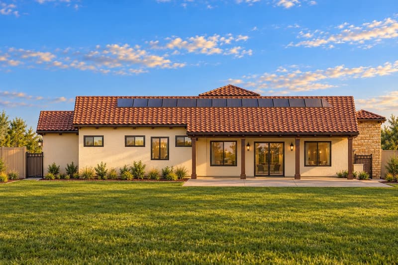 Rendering: Aria model home — back, across the lawn